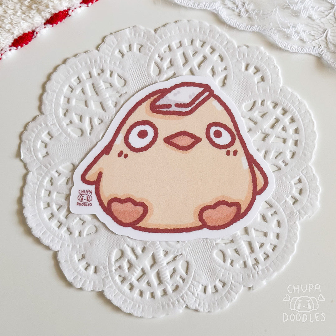Duck With Towel Cute Sticker (Matte Finish)-chupadoodles