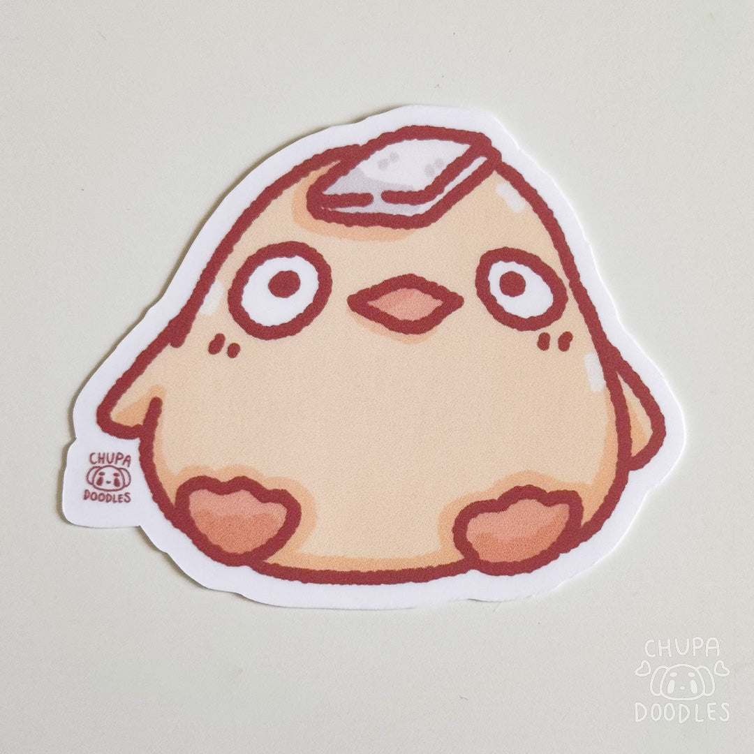Duck With Towel Cute Sticker (Matte Finish)-chupadoodles