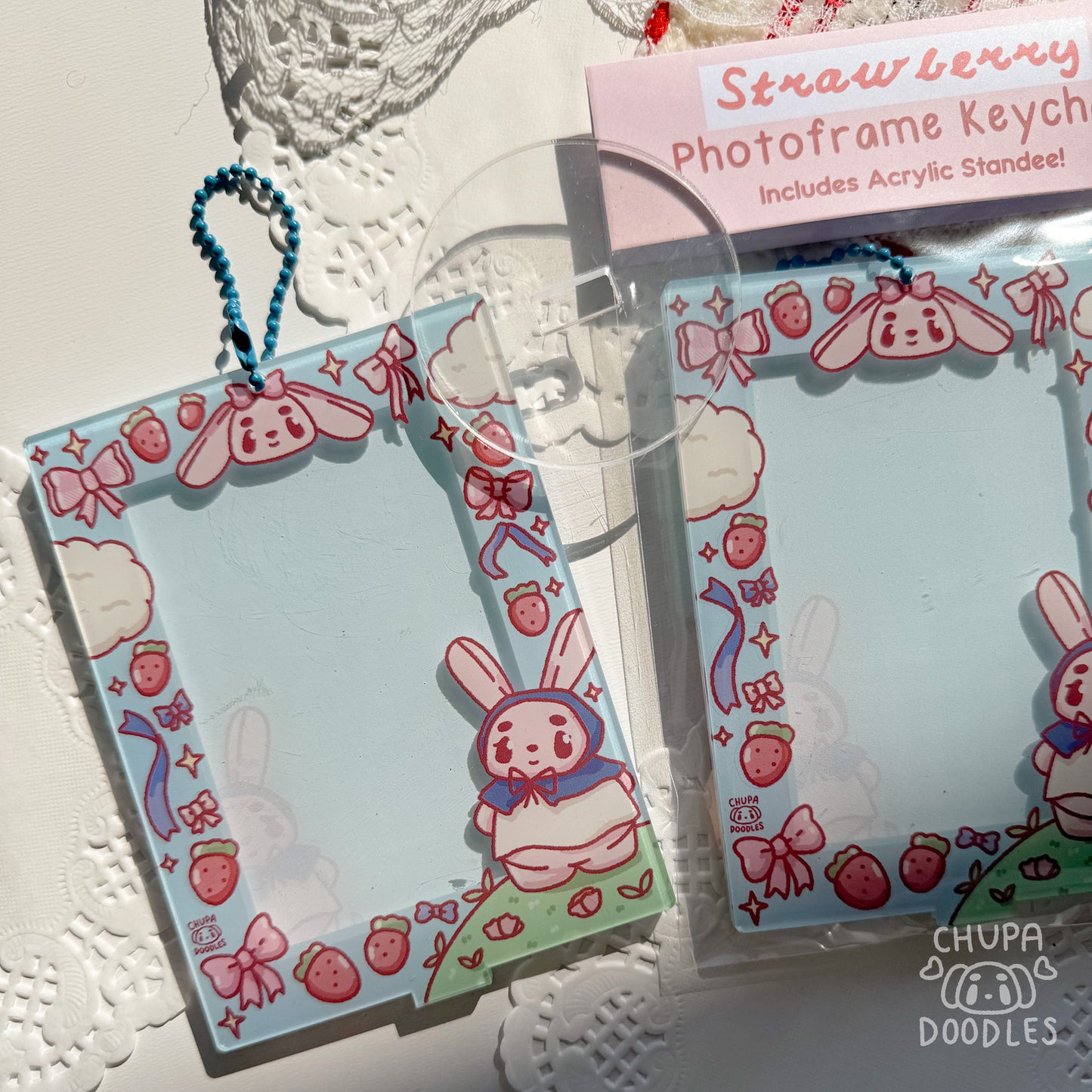 Strawberry Lover Photoframe Keychain (Small Error)