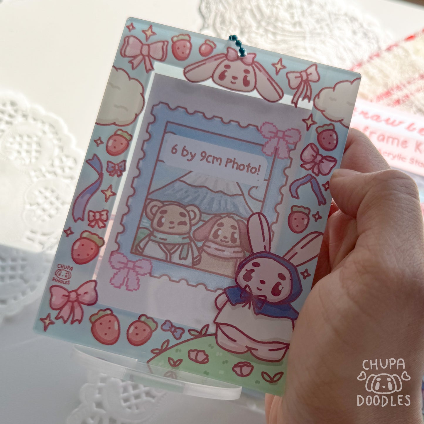 Strawberry Lover Photoframe Keychain (Small Error)