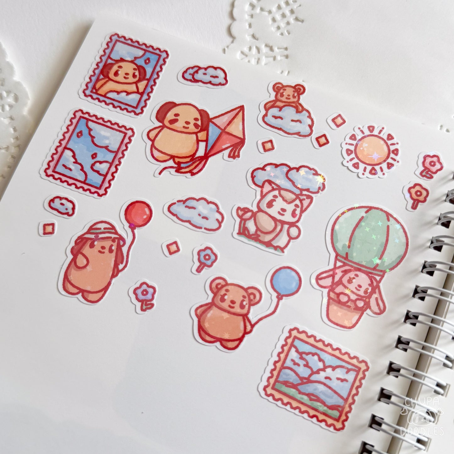 In The Skies Holographic Cute Sticker Sheet