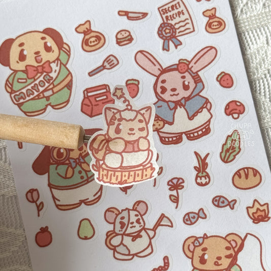 Chupa Town Cute Sticker Sheet