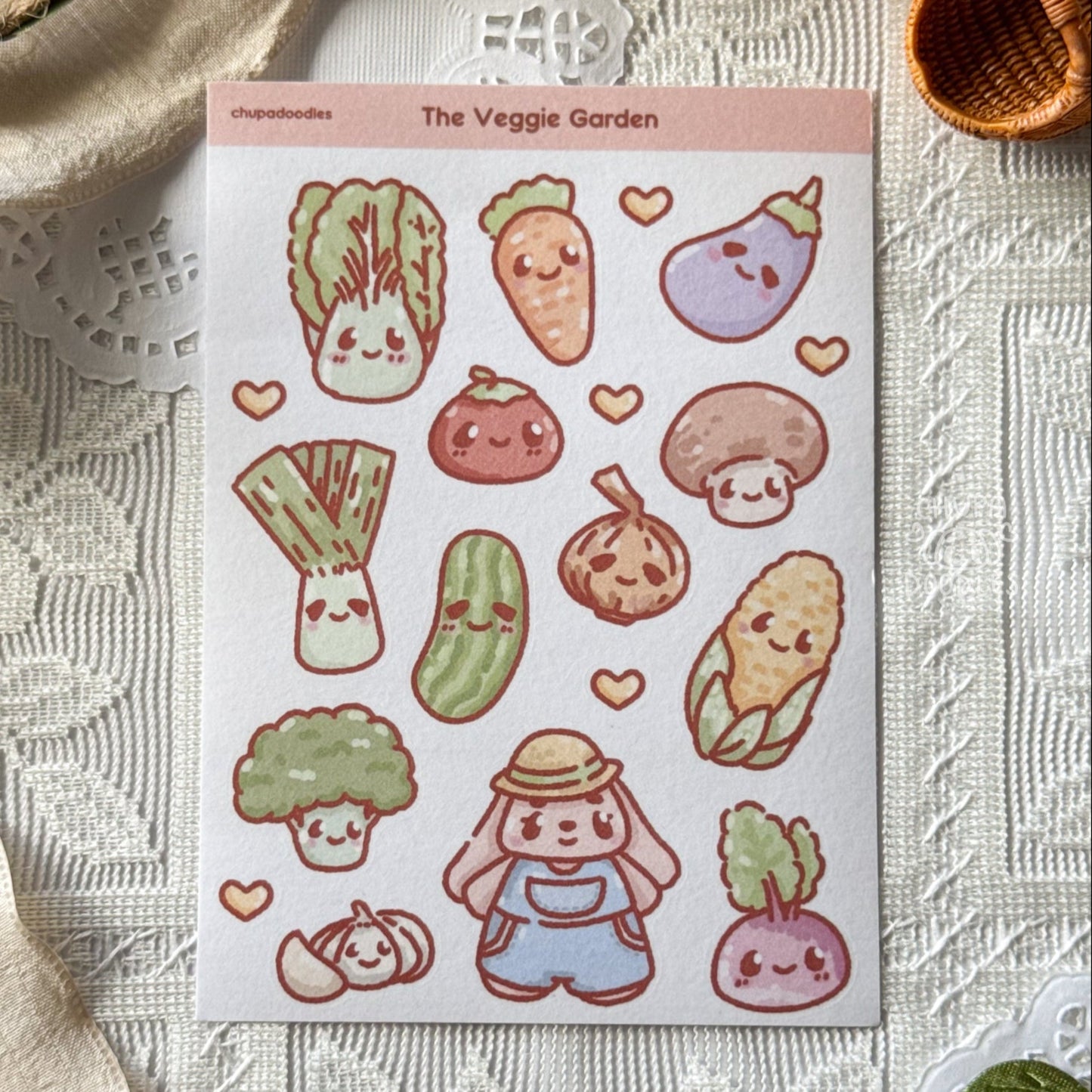 Vegetables Cute Sticker Sheet