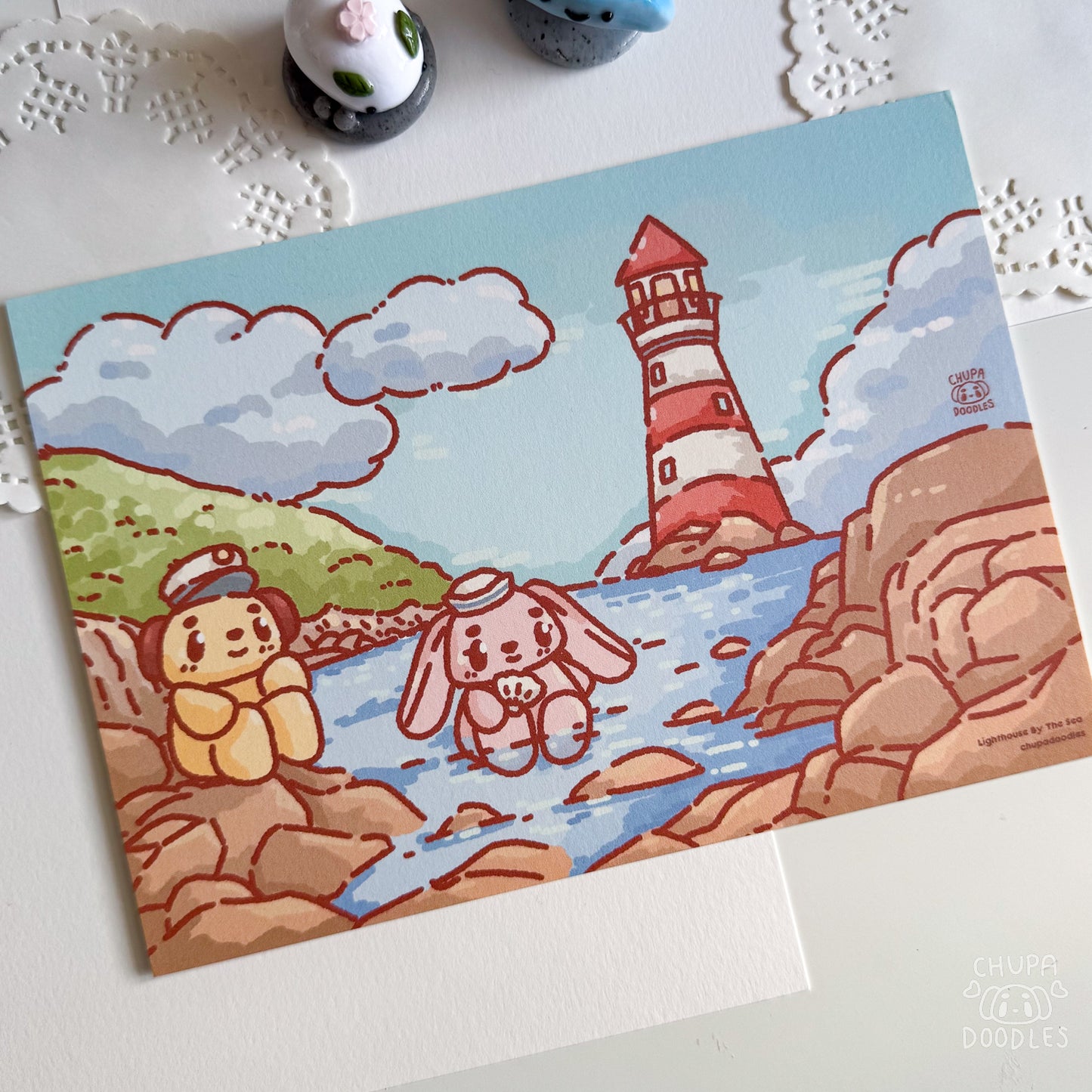The Lighthouse Original A5 Postcard Art Print