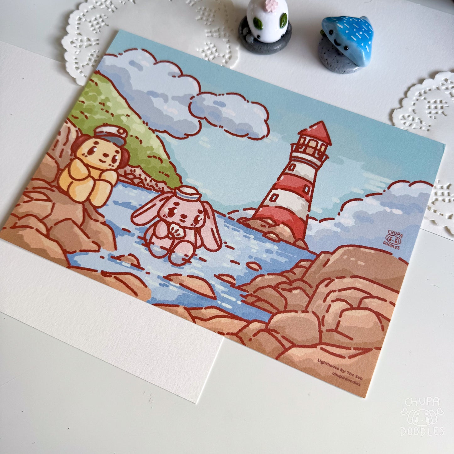 The Lighthouse Original A5 Postcard Art Print