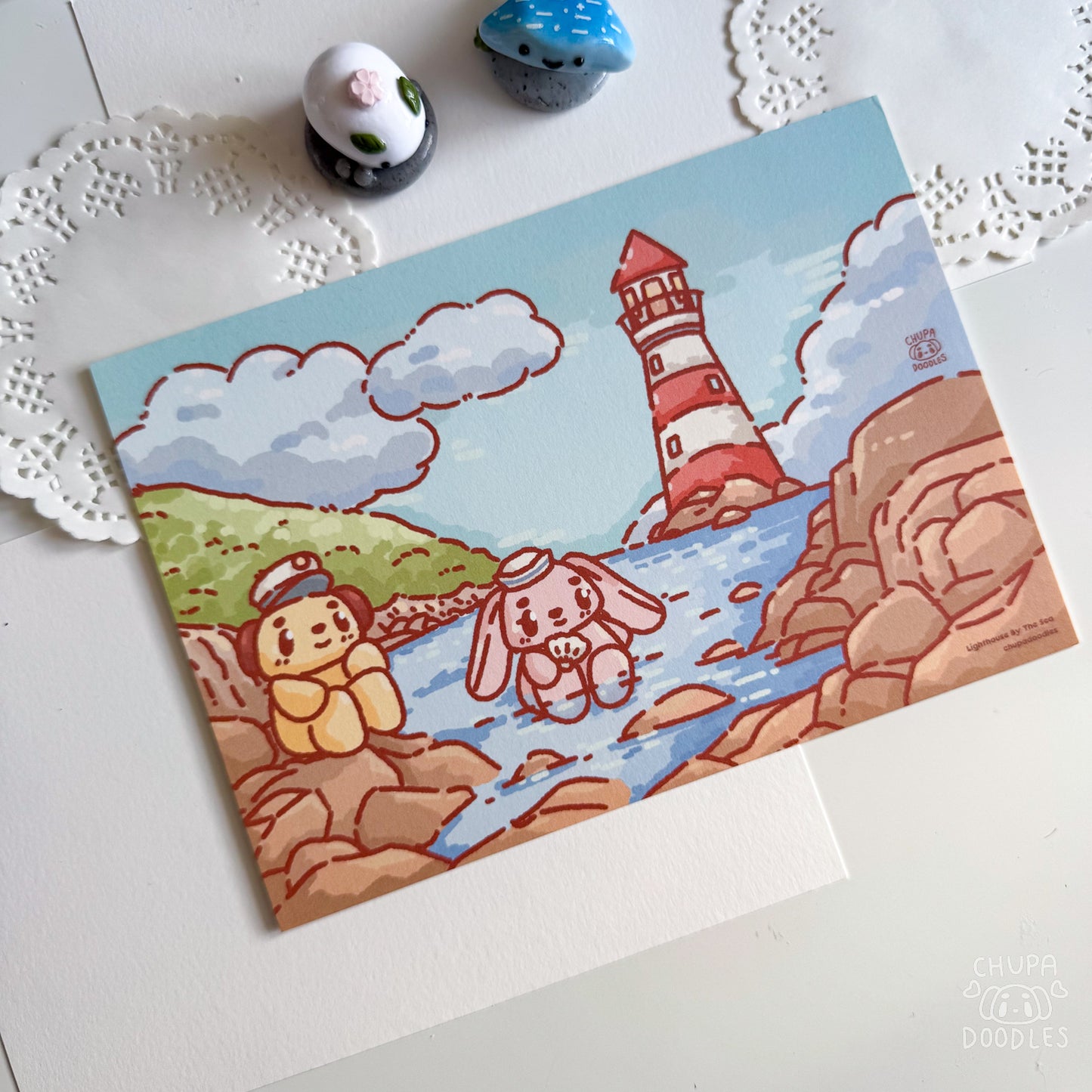 The Lighthouse Original A5 Postcard Art Print