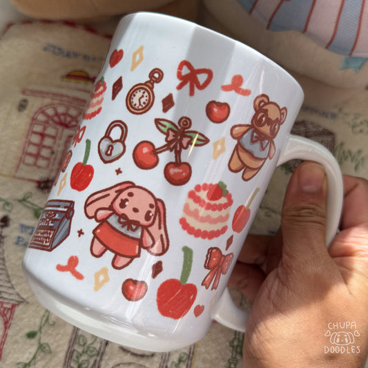 Vintage Cherry Ceramic Mug