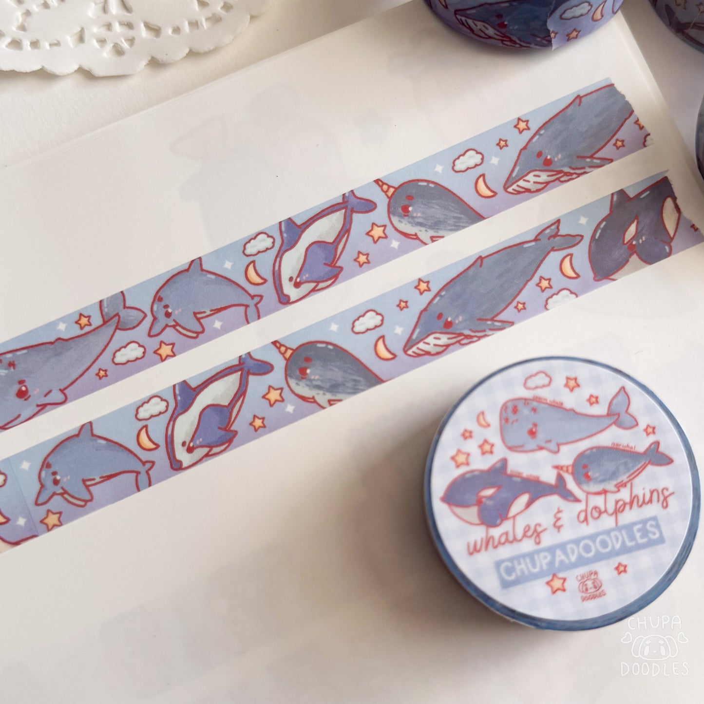 Dolphins & Whales Washi Tape