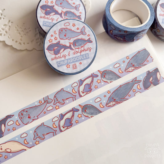 Dolphins & Whales Washi Tape