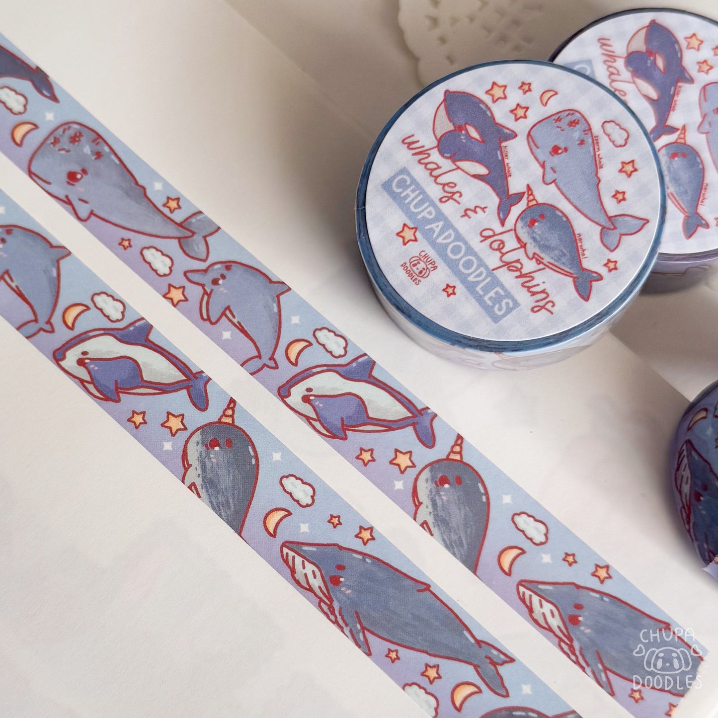 Dolphins & Whales Washi Tape