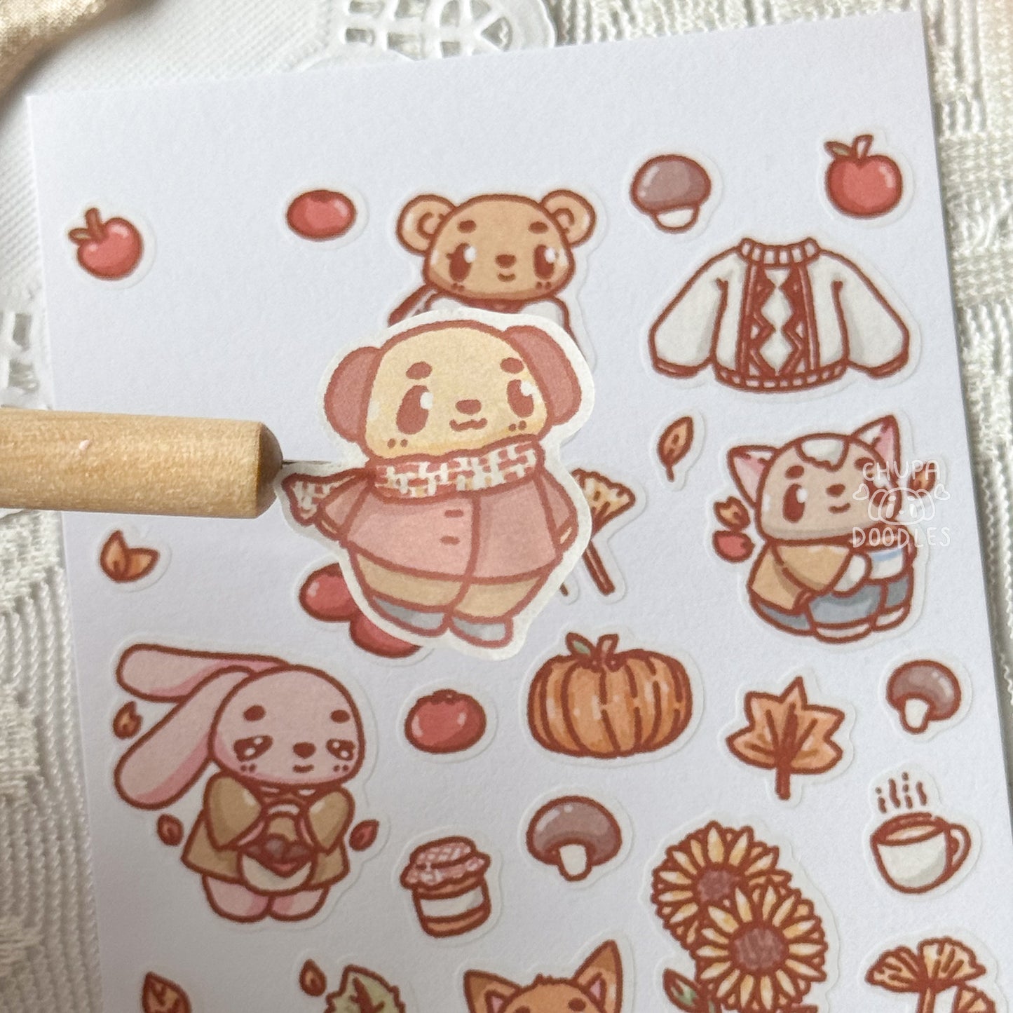 Autumn Cute Sticker Sheet