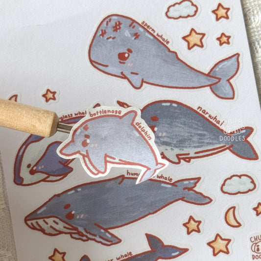 Big Fishes Cute Sticker Sheet