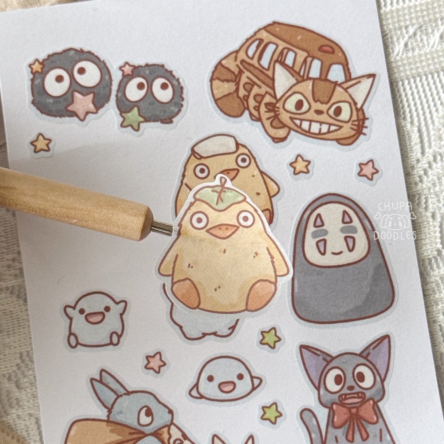 Magical Creatures Star Cute Sticker Sheet