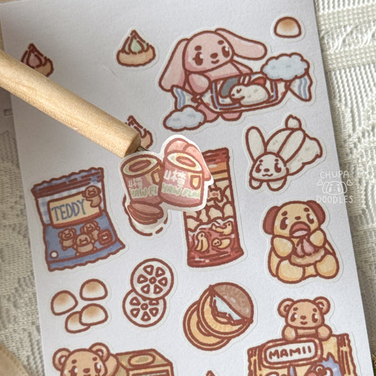 Childhood Snacks Cute Sticker Sheet