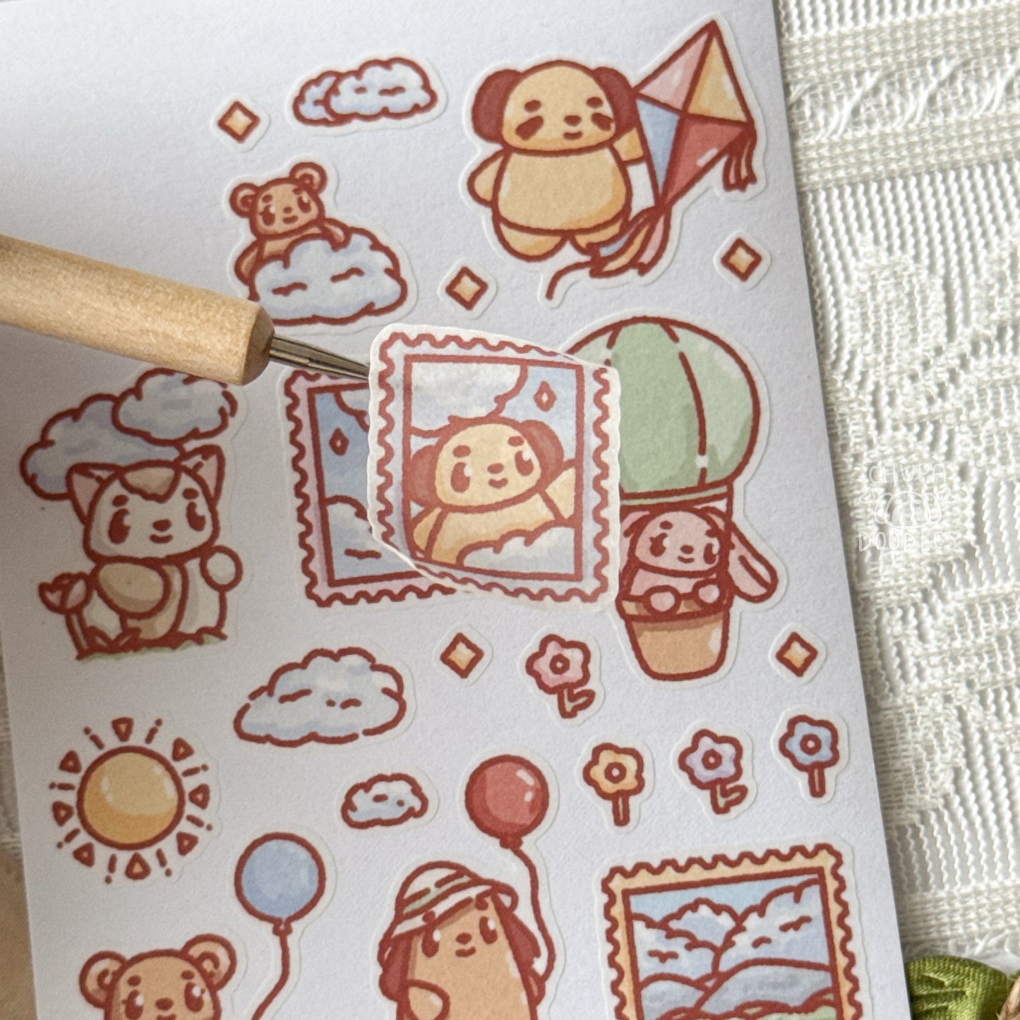 In The Skies Cute Sticker Sheet