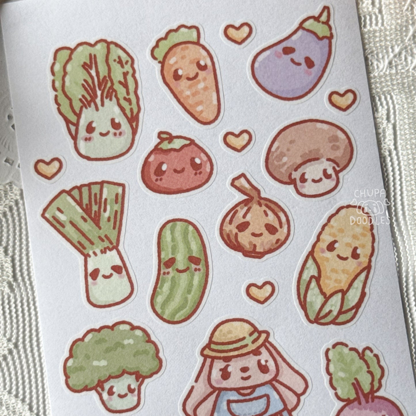 Vegetables Cute Sticker Sheet