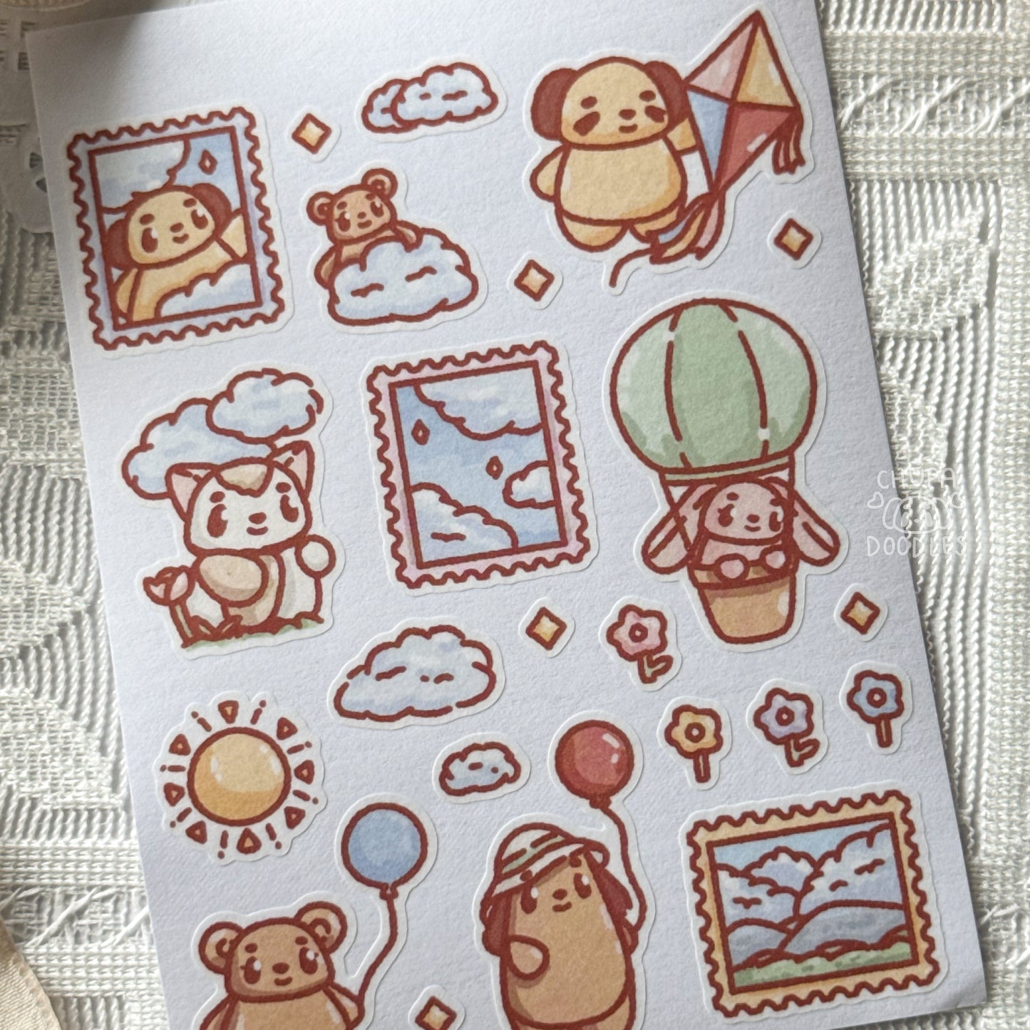 In The Skies Cute Sticker Sheet