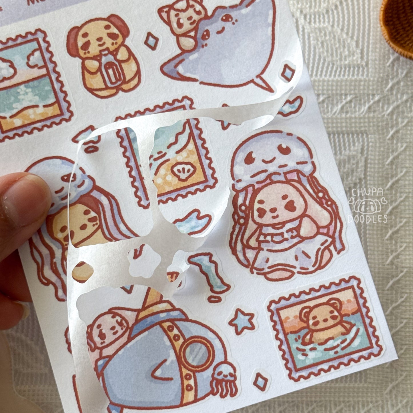 Moments In The Ocean Holographic Cute Sticker Sheet