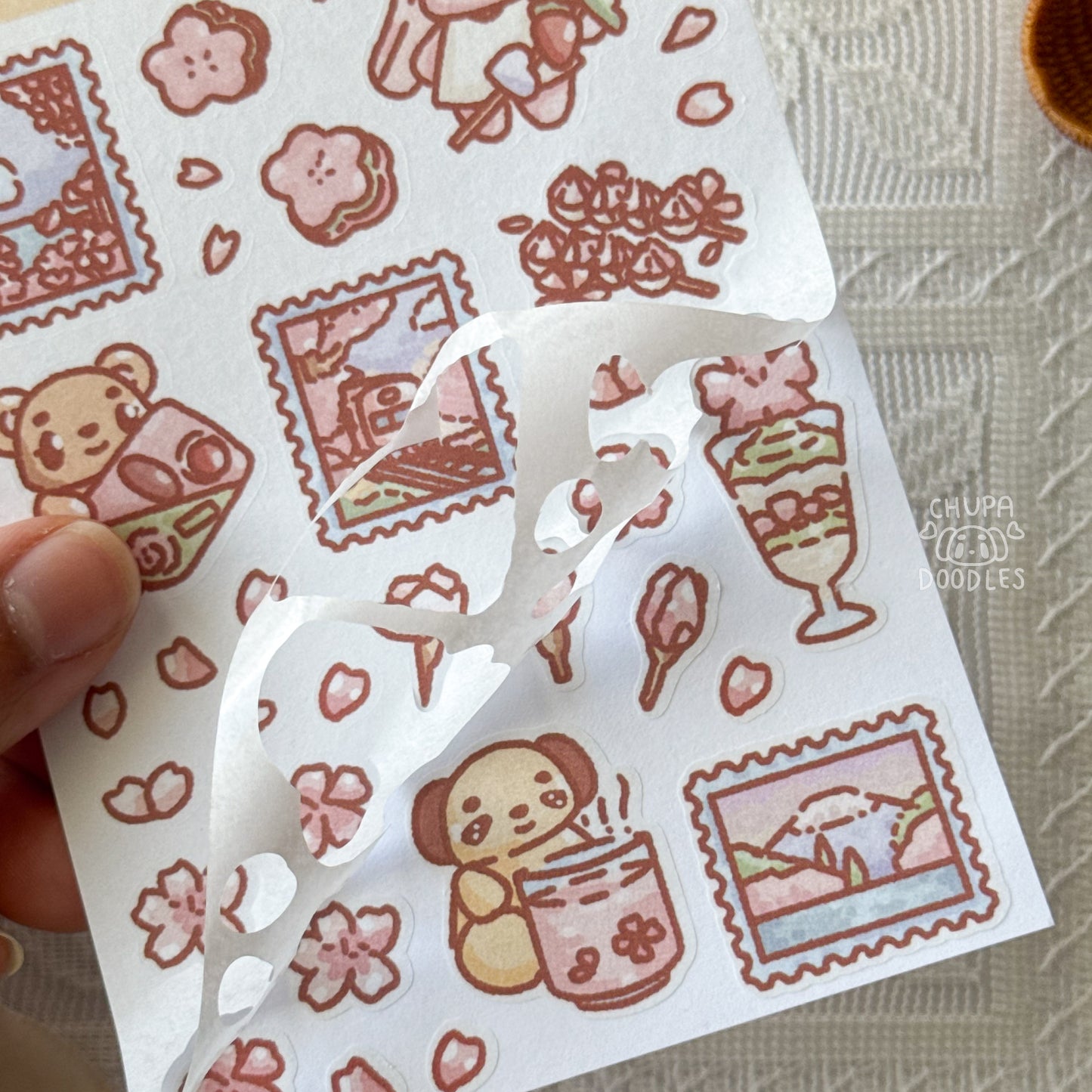 Blossoms In Japan Cute Sticker Sheet