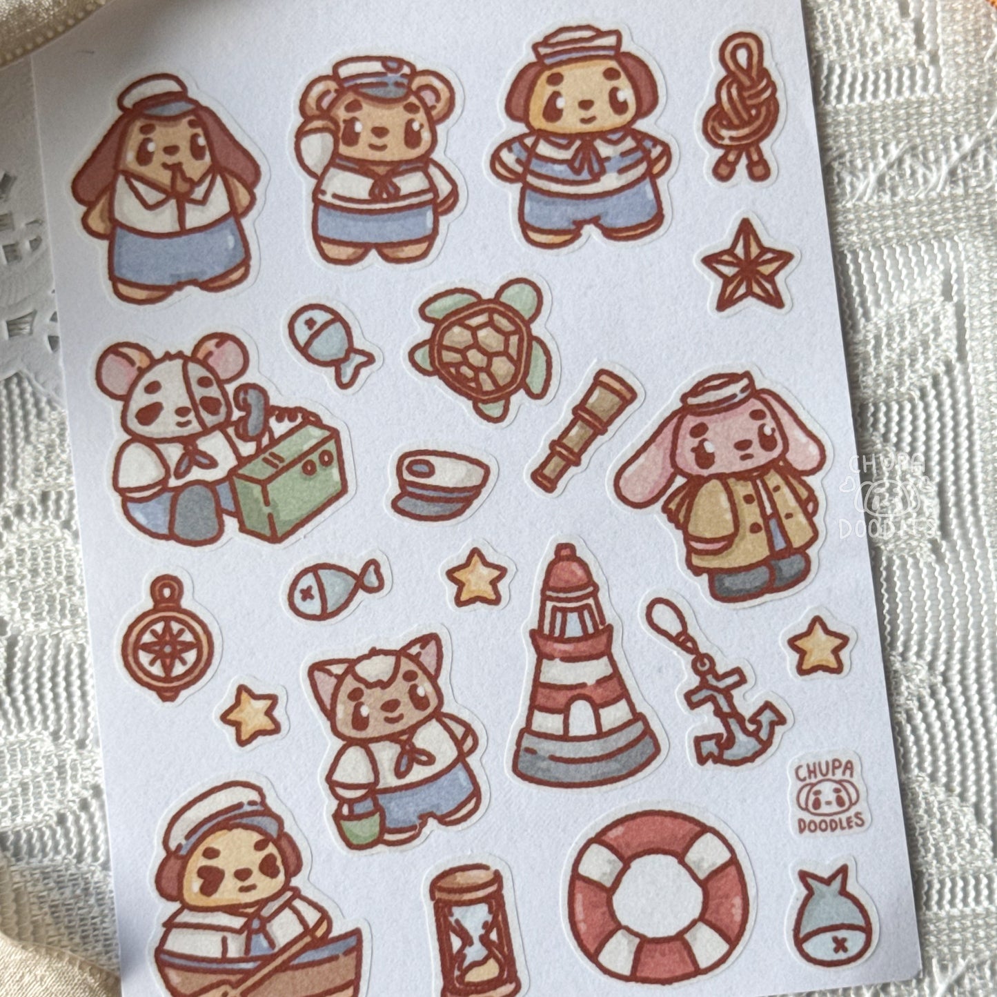 Everyone On Board Holographic Cute Sticker Sheet