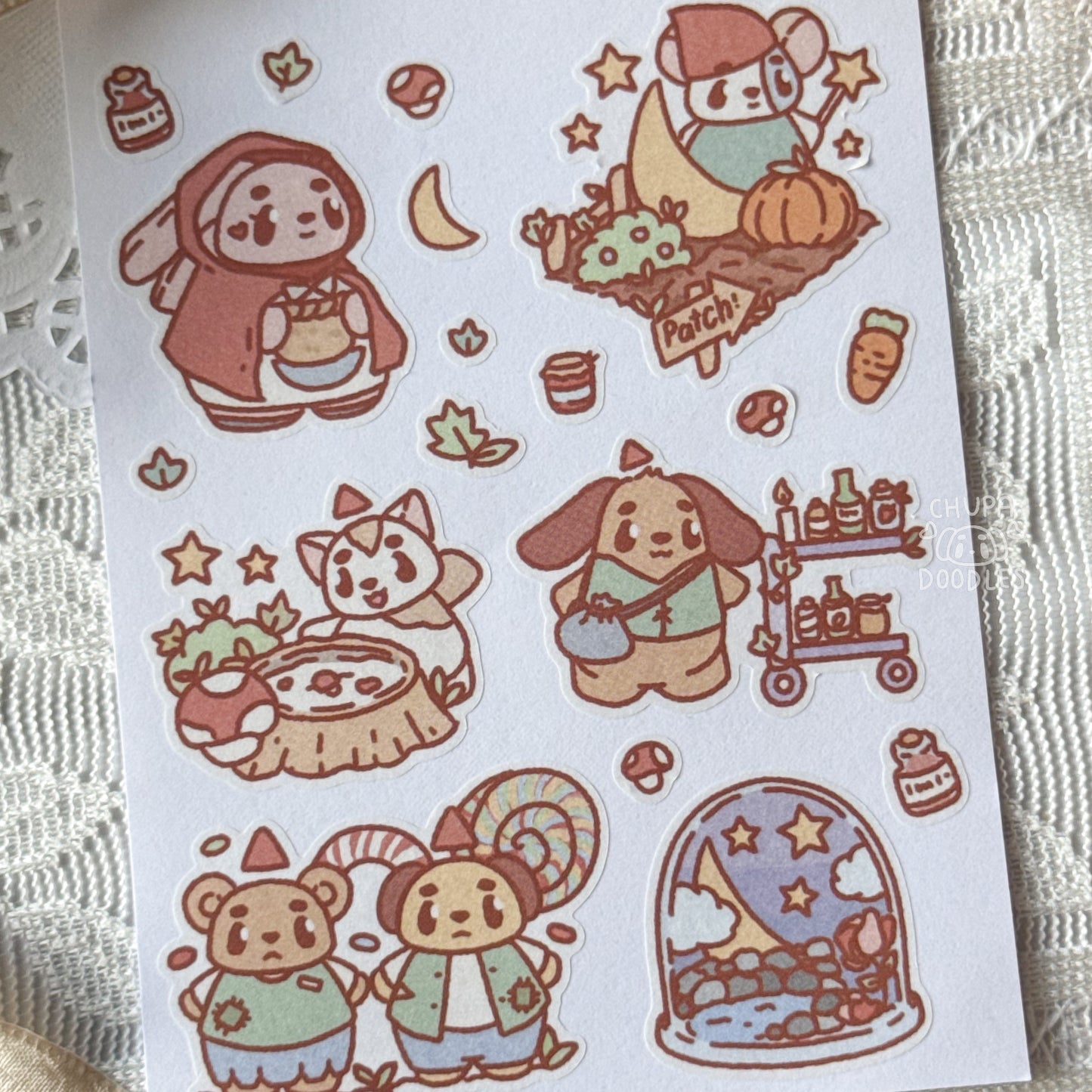 Enchanted Chupa Town Cute Sticker Sheet