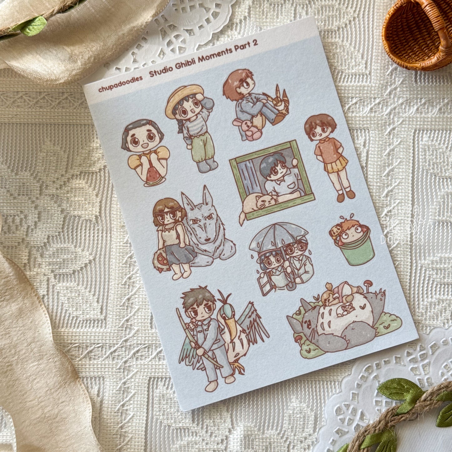 Studio Ghibli Moments 2 Star Holo Cute Sticker Sheet