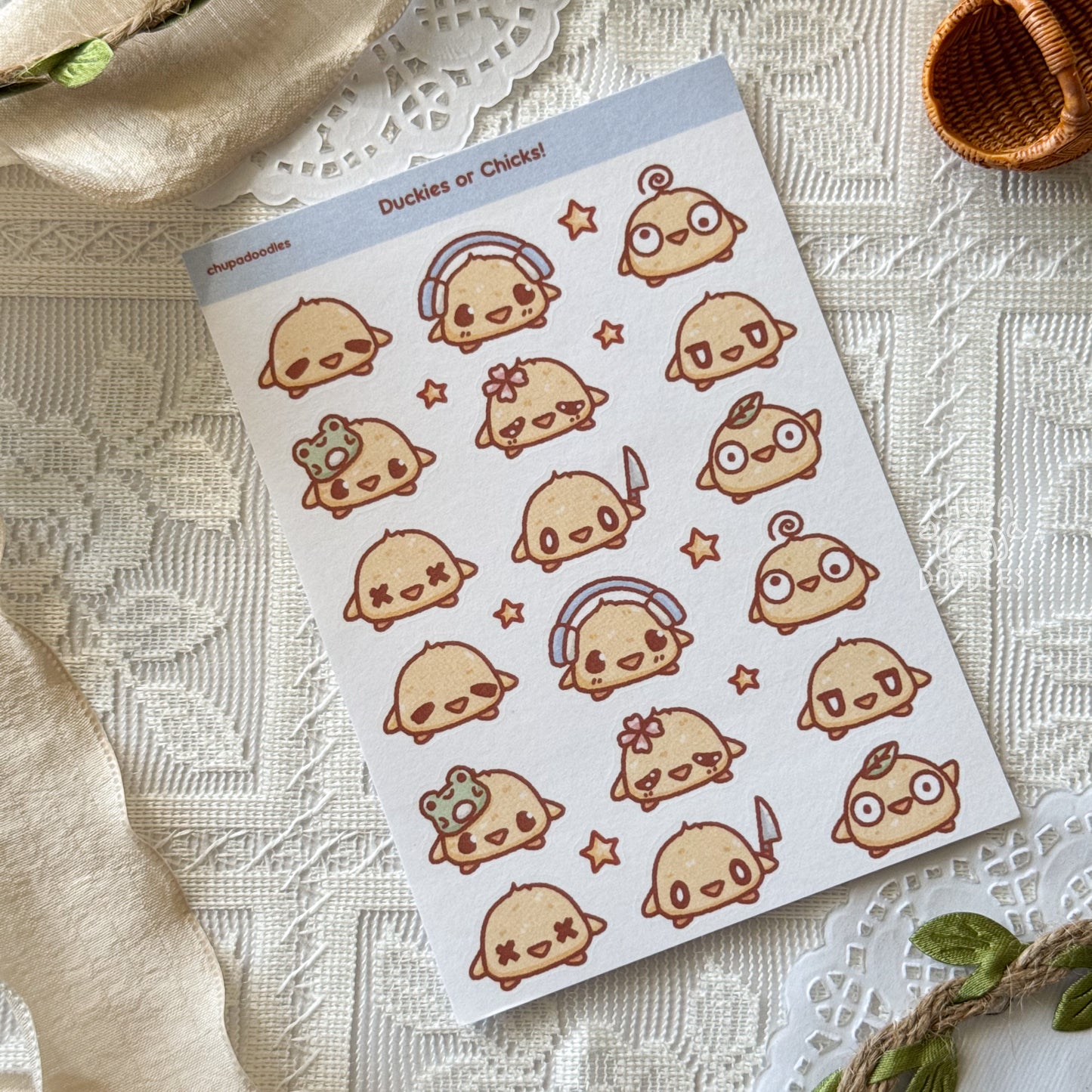 Ducks Or Chicks Cute Sticker Sheet