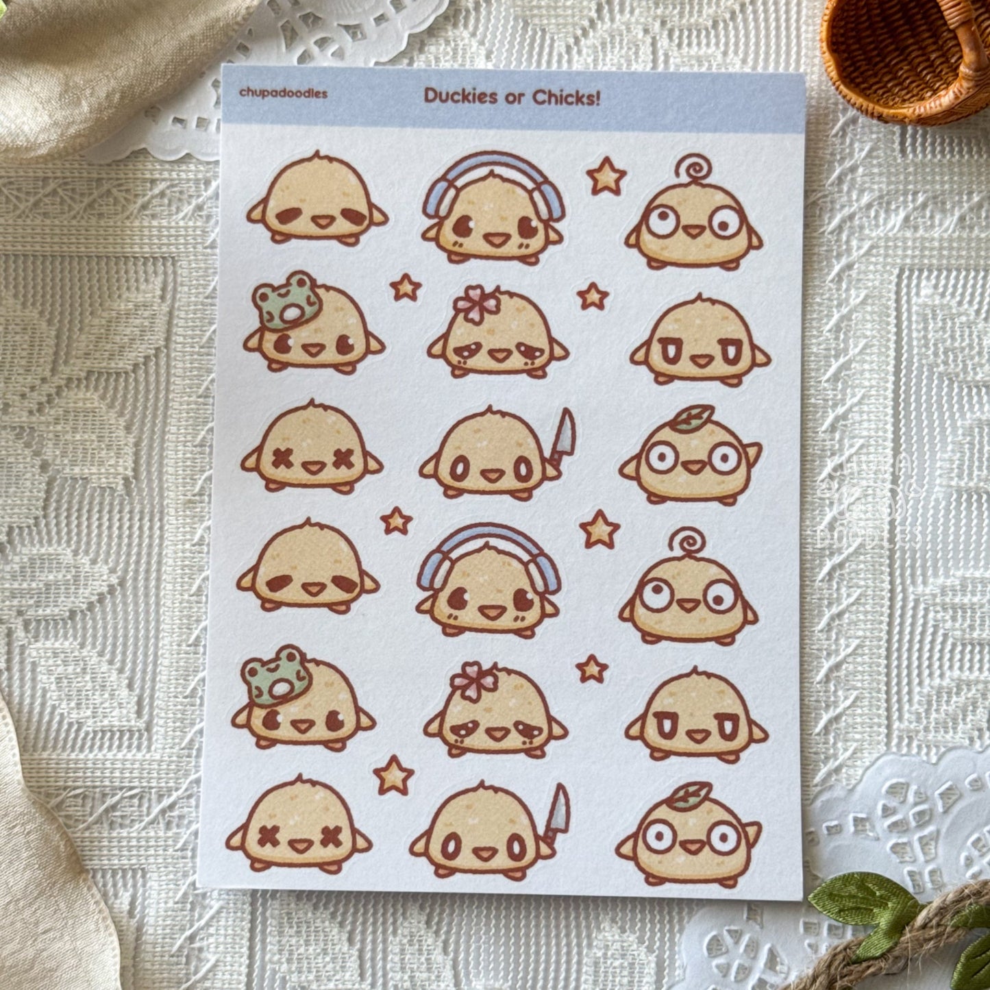 Ducks Or Chicks Cute Sticker Sheet