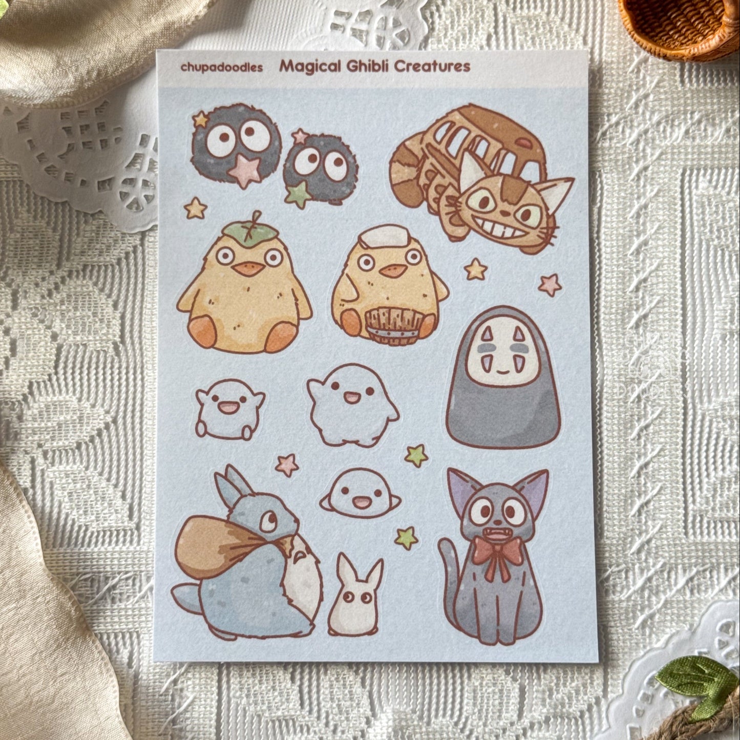 Magical Creatures Star Cute Sticker Sheet