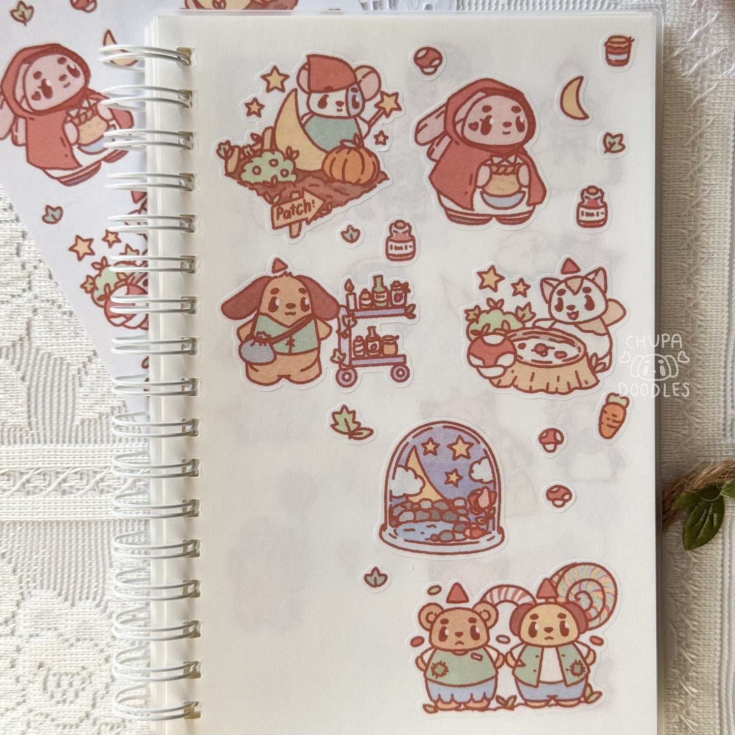Enchanted Chupa Town Cute Sticker Sheet