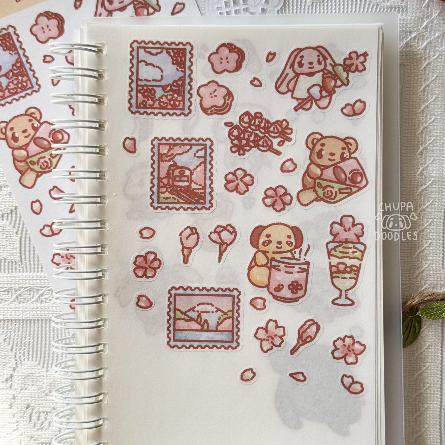 Blossoms In Japan Cute Sticker Sheet