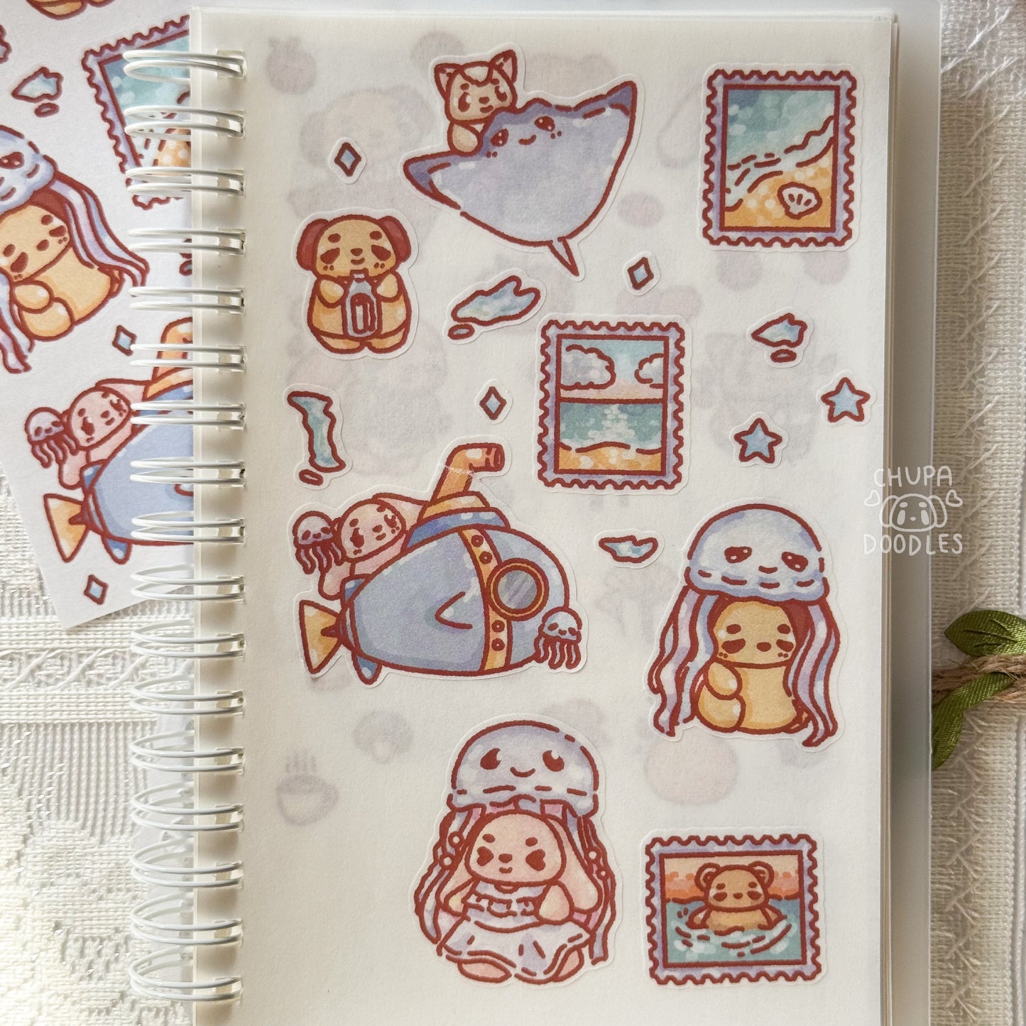 Moments In The Ocean Holographic Cute Sticker Sheet