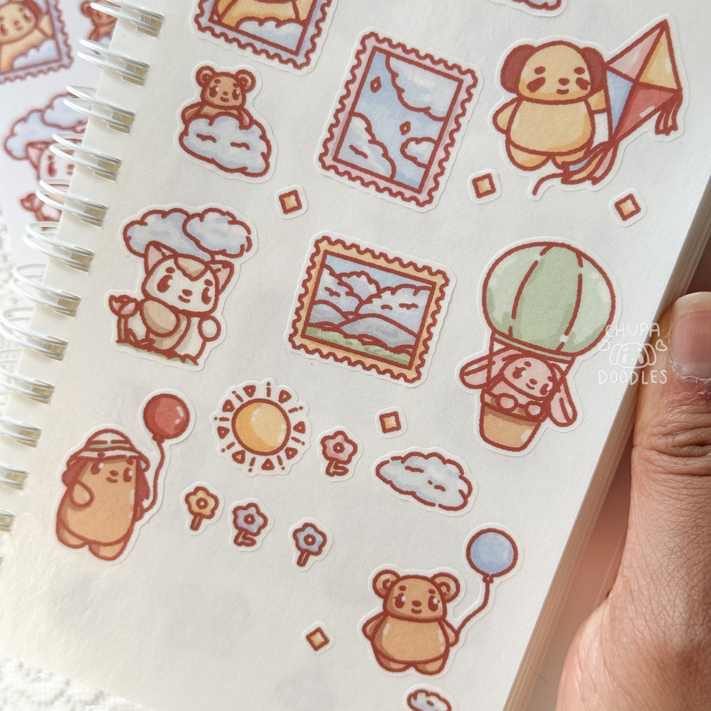 In The Skies Cute Sticker Sheet