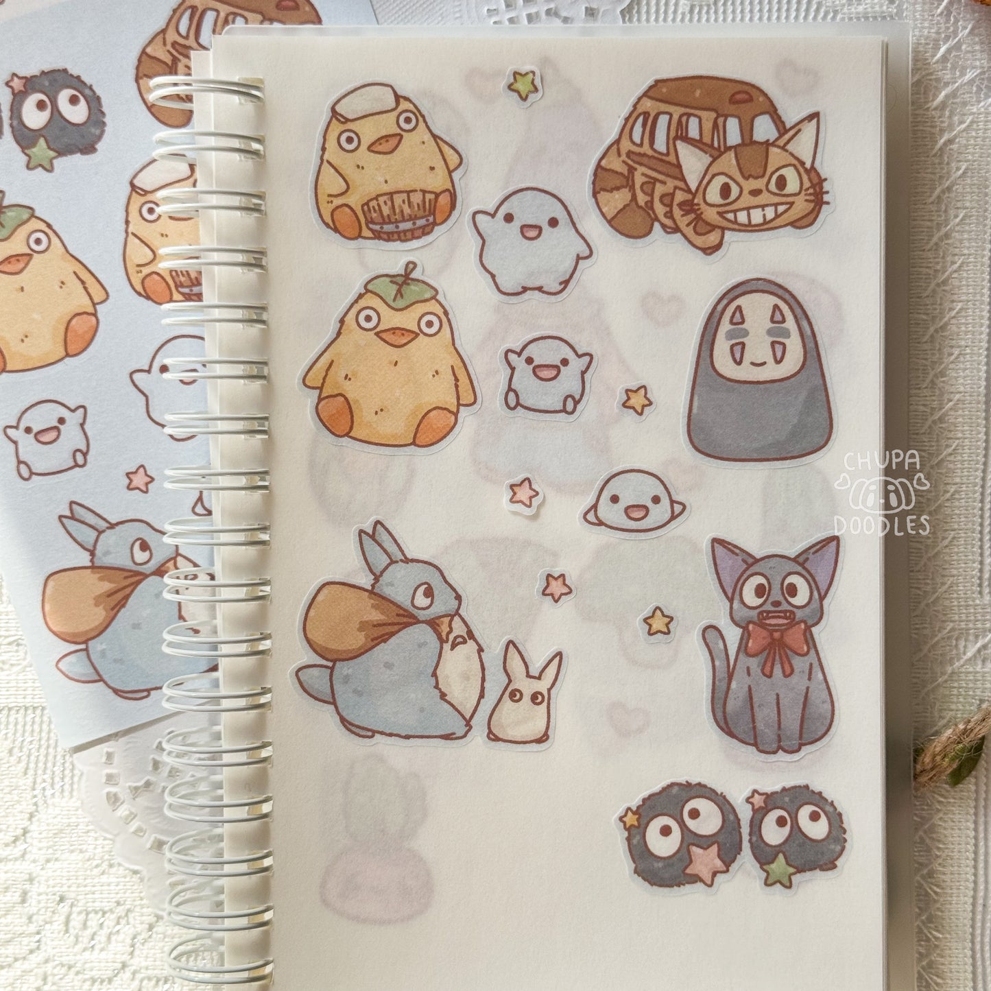 Magical Creatures Star Cute Sticker Sheet
