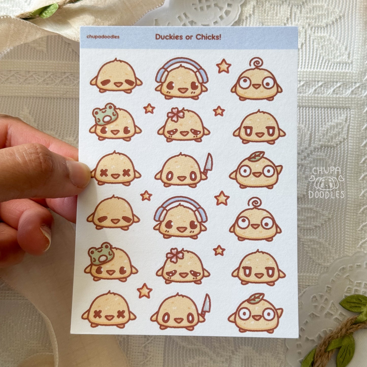 Ducks Or Chicks Cute Sticker Sheet