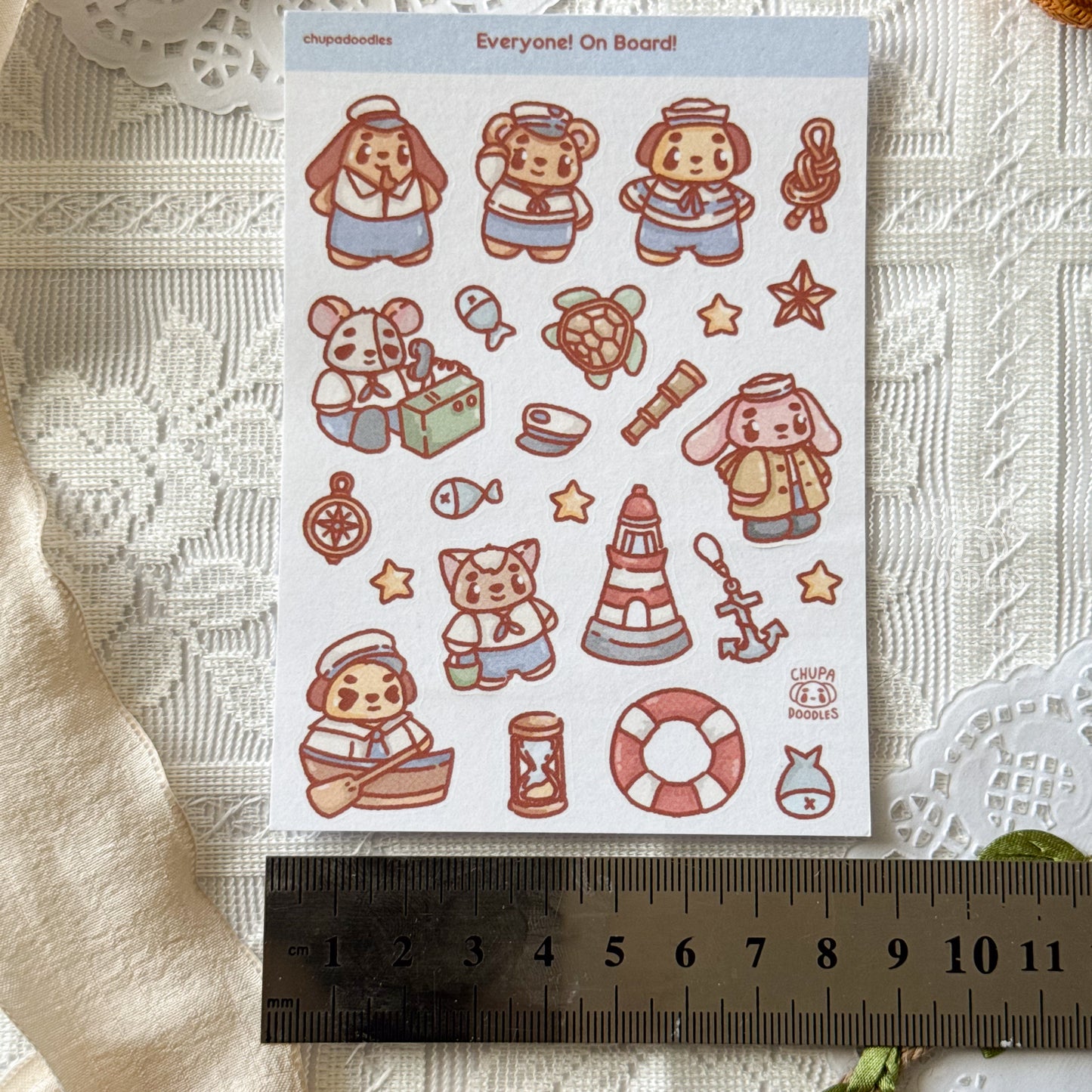 Everyone On Board Holographic Cute Sticker Sheet