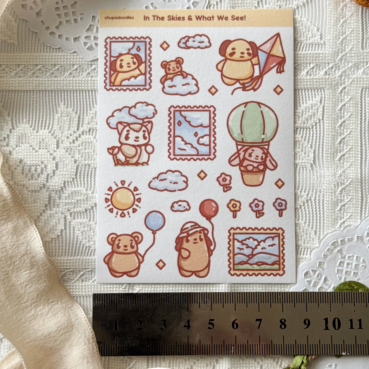 In The Skies Cute Sticker Sheet