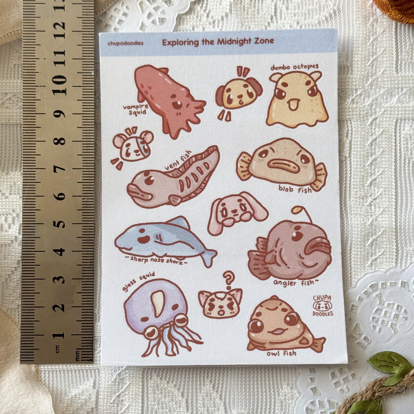 The Midnight Zone Holographic Cute Sticker Sheet