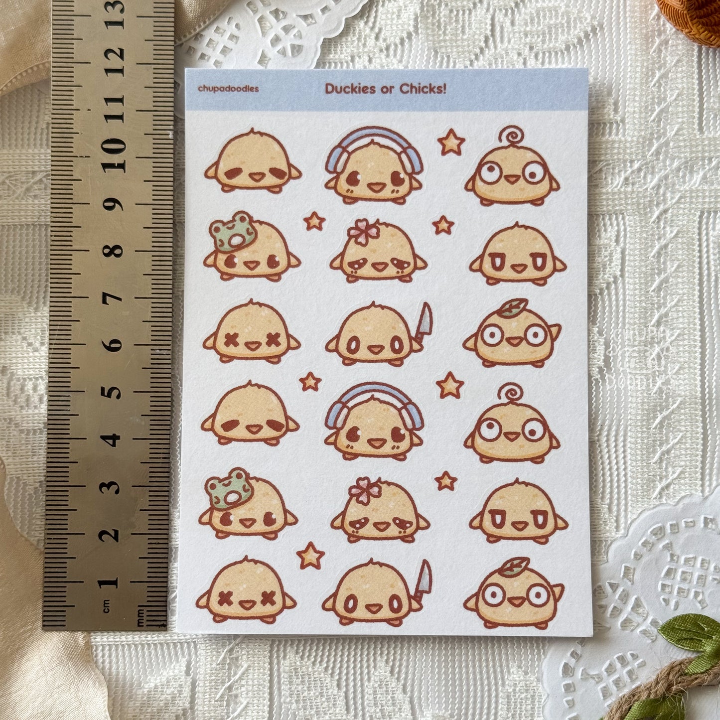 Ducks Or Chicks Cute Sticker Sheet
