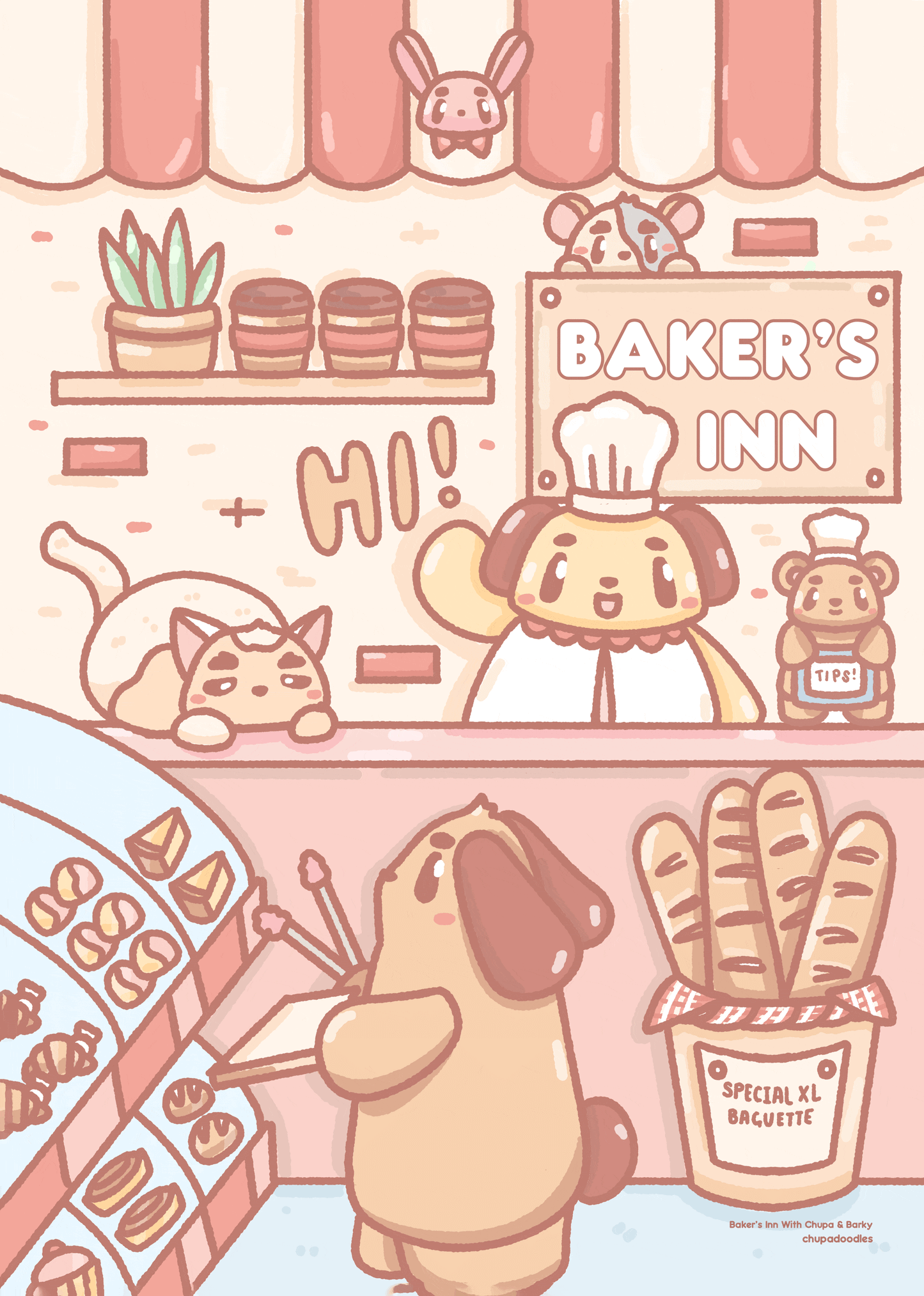 Baker’s Inn Original A5 Postcard Print