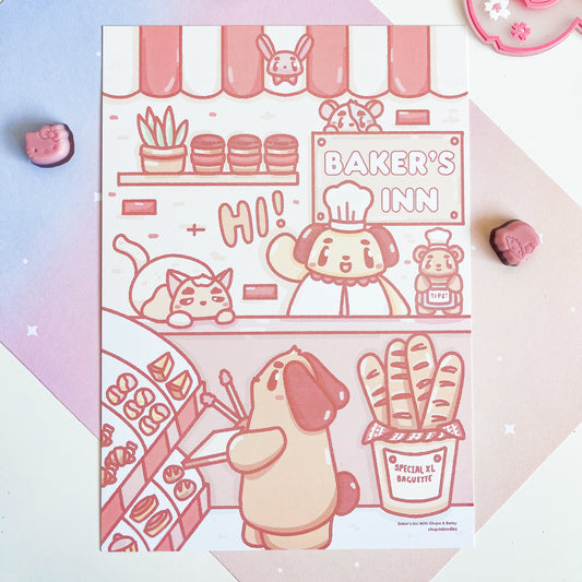 Baker’s Inn Original A5 Postcard Print