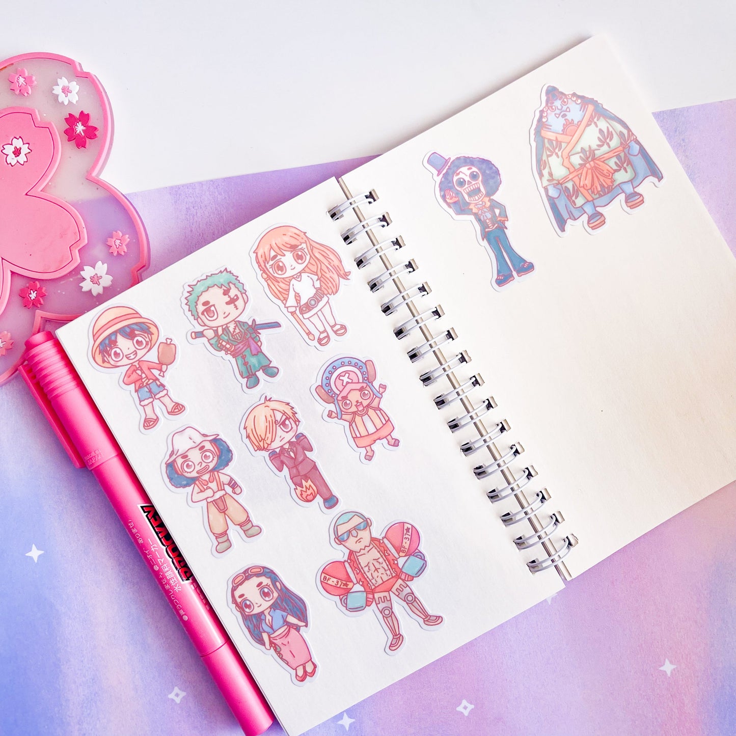 One Piece Holo Cute Sticker Sheet-chupadoodles