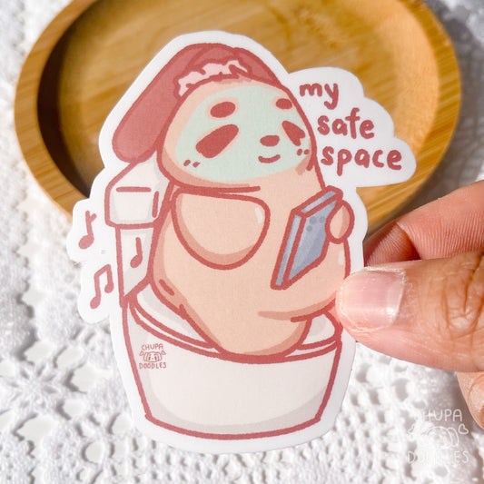 My Safe Space IBS Cute Sticker (Matte Finish)-chupadoodles