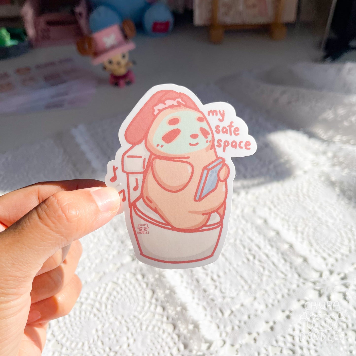 My Safe Space IBS Cute Sticker (Matte Finish)-chupadoodles