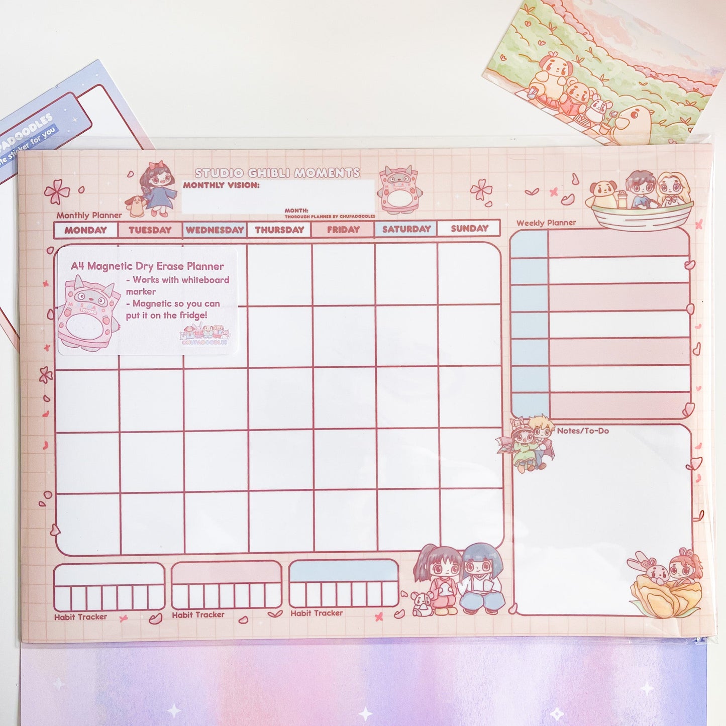Studio Ghibli Reusable Magnetic A4 Planner
