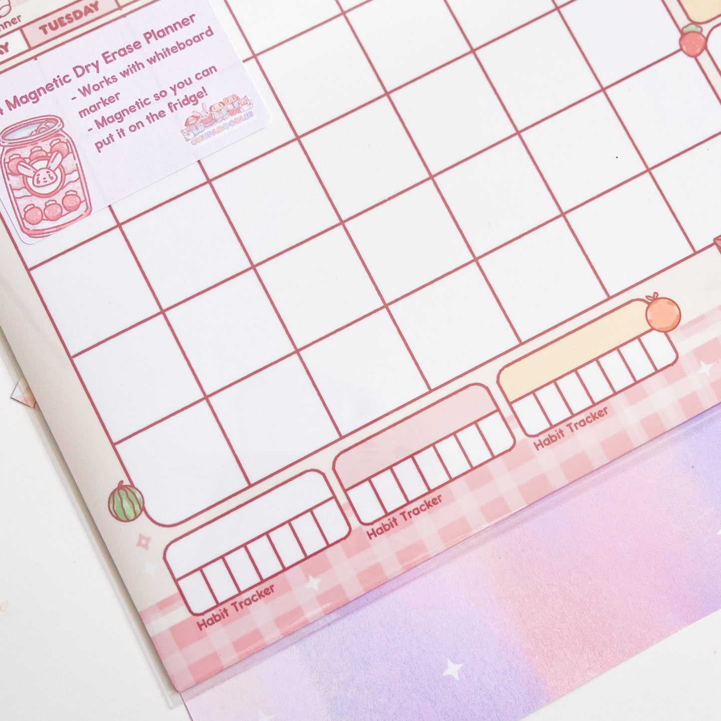 Fruits Galore Reusable Magnetic A4 Planner