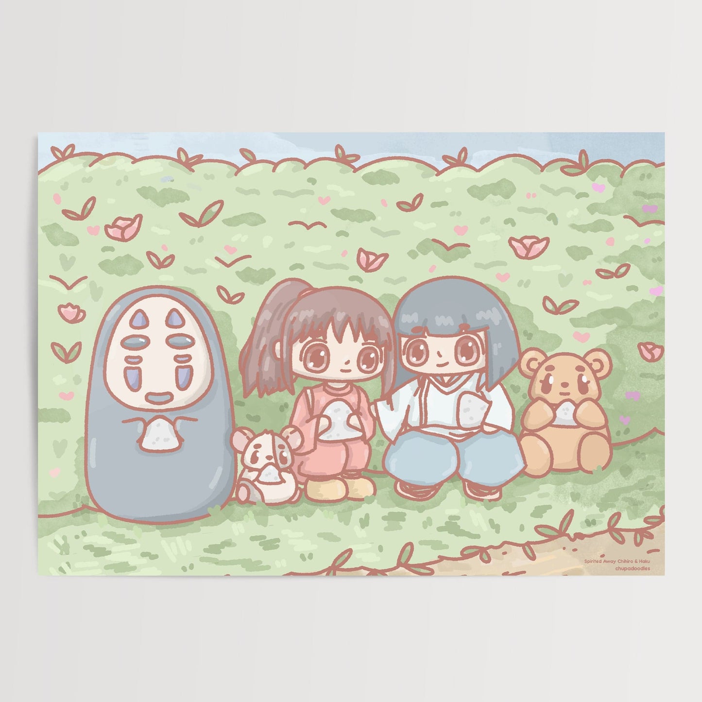 Spirited Away Haku & Chihiro A5 Postcard Print