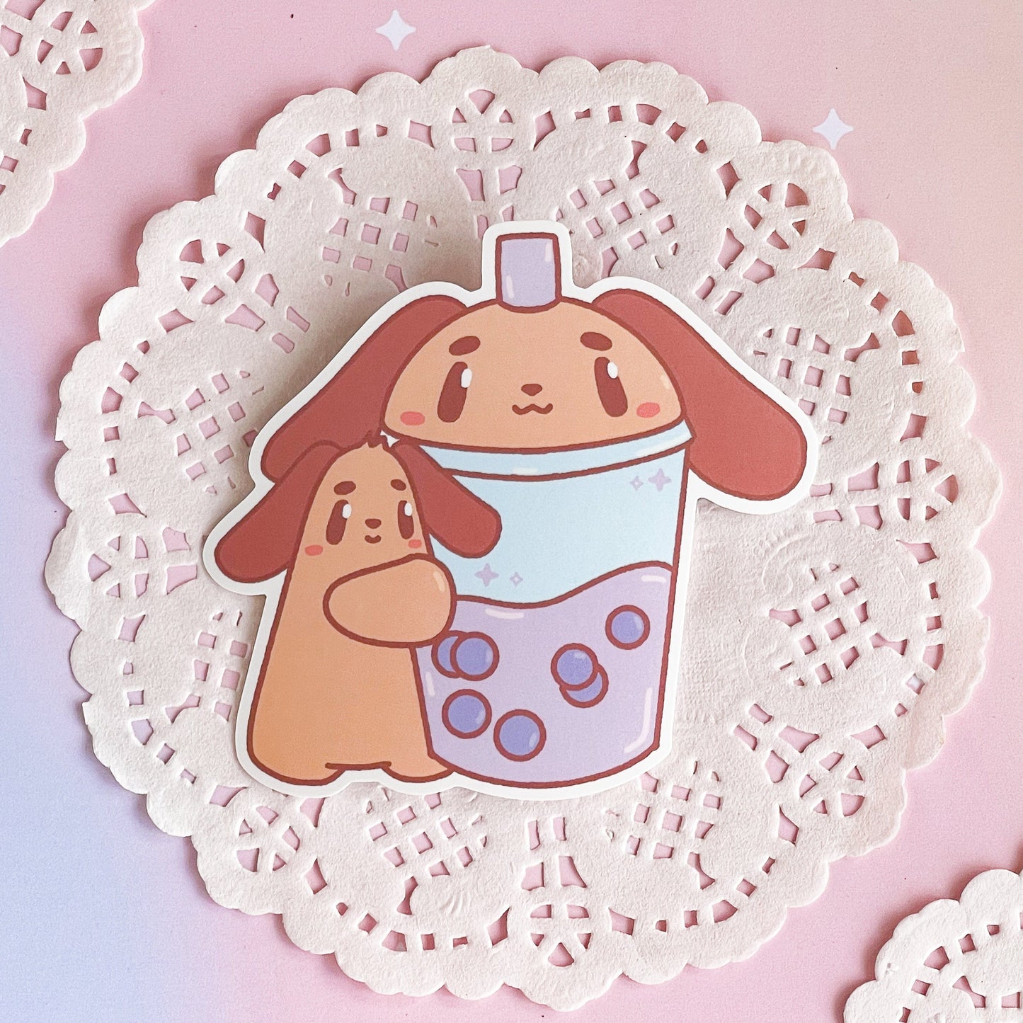 Barky Bubble Tea Die Cut Sticker