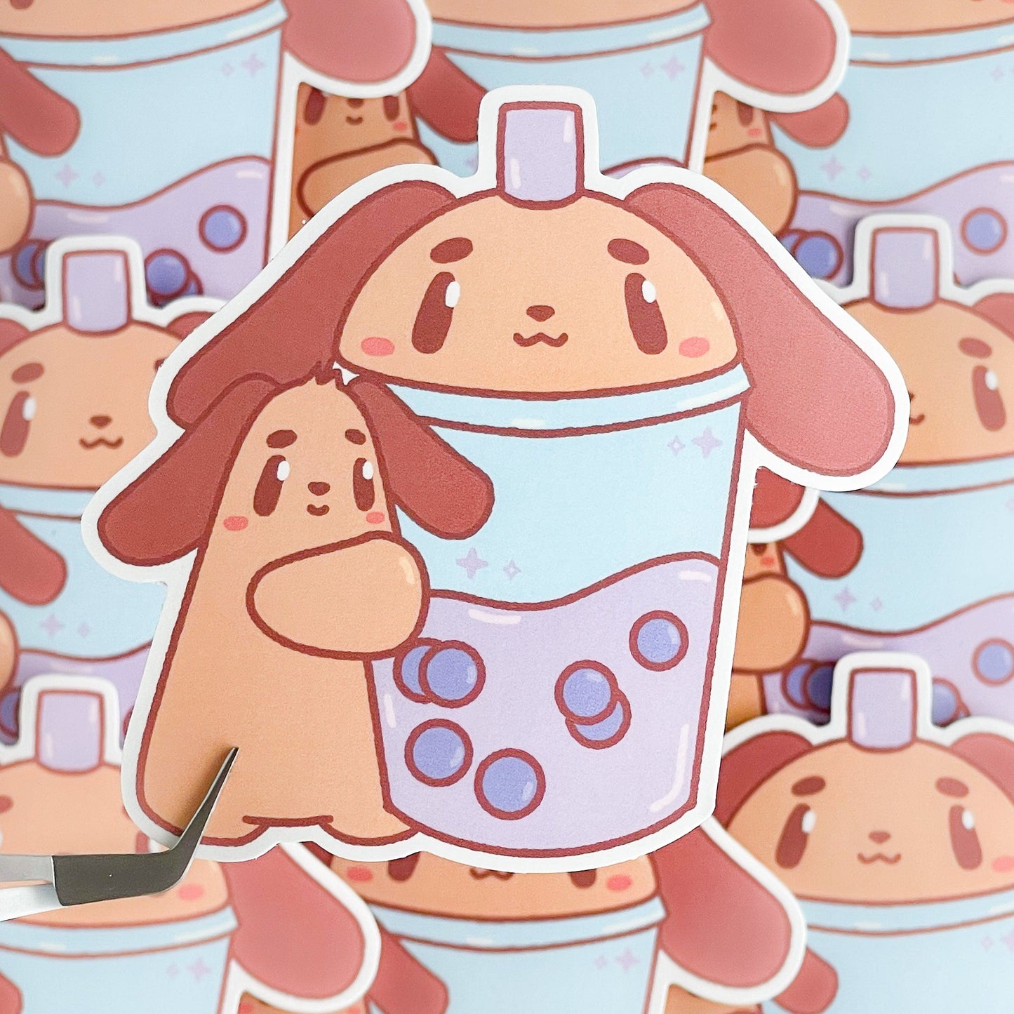 Barky Bubble Tea Die Cut Sticker