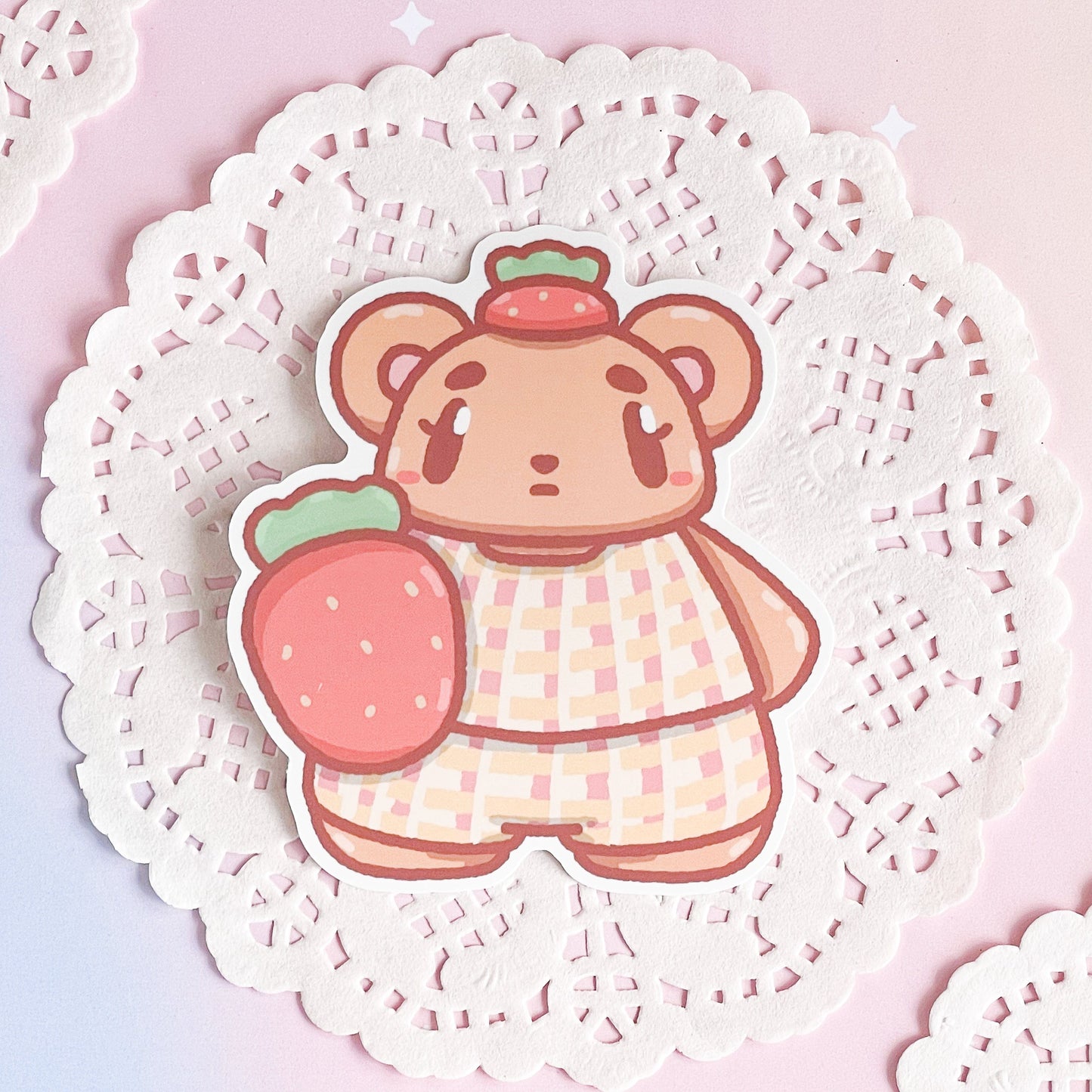 Berry Strawberry Outfit Die Cut Sticker